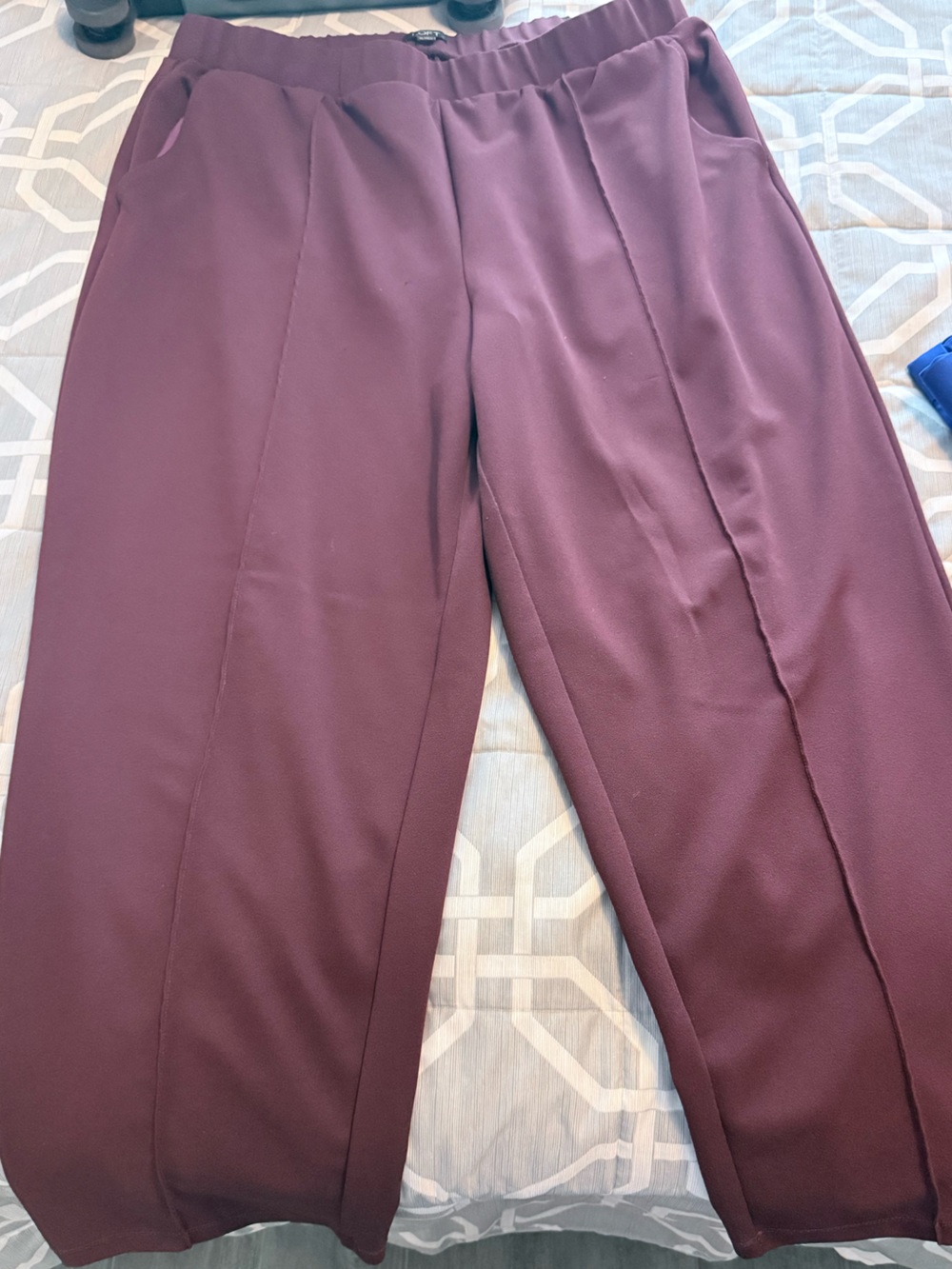 LOFT Burgundy Tailored Dress Pants